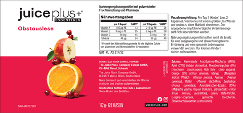 Obst-, Gemüse-, Beeren- & Omega+-Mischung Kapseln