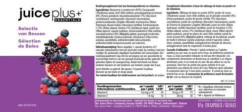 Obst-, Gemüse- und Beerenmischung Kapseln