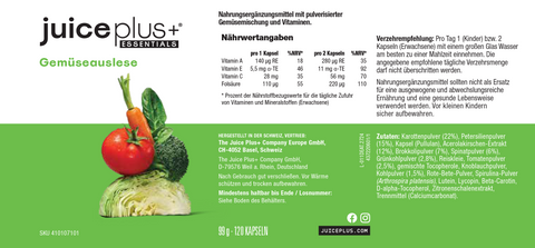 Obst Gemuse Beeren Omega Auslese Kapseln Juice Plus