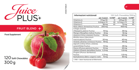 Obst- und Gemüsemischung Kautabletten